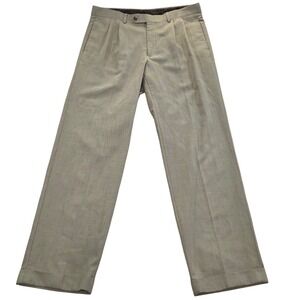 Ralph Lauren Lauren Mens Beige Dress‎ Pants Pleated Front 34x32